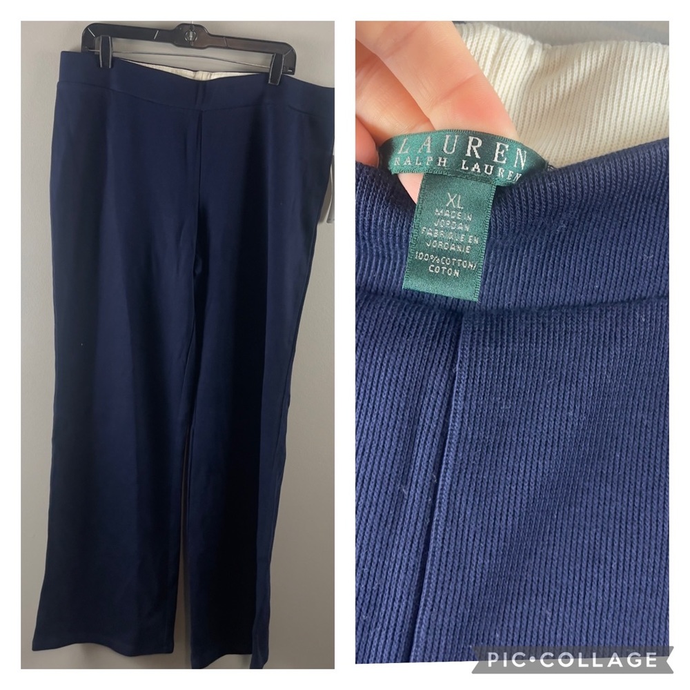 Lauren Ralph Lauren Navy Wide Leg Pants